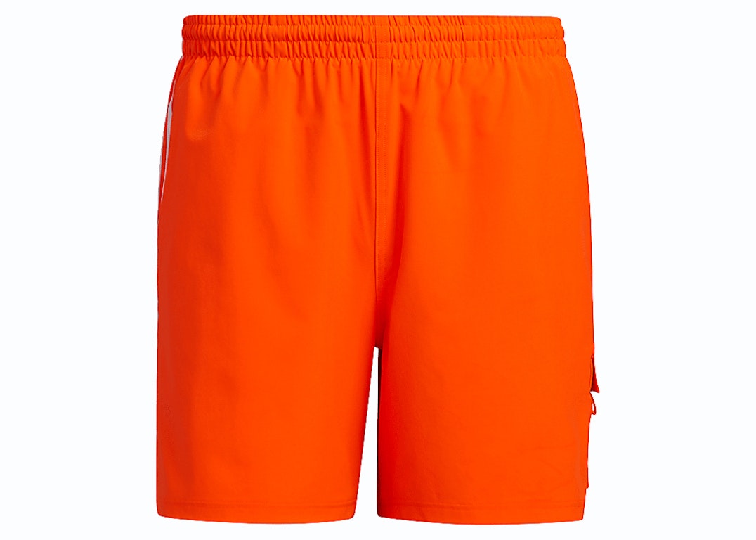 Pre-owned Adidas Originals Adidas Ivy Park Swim Trunks (mens) Solar Orange