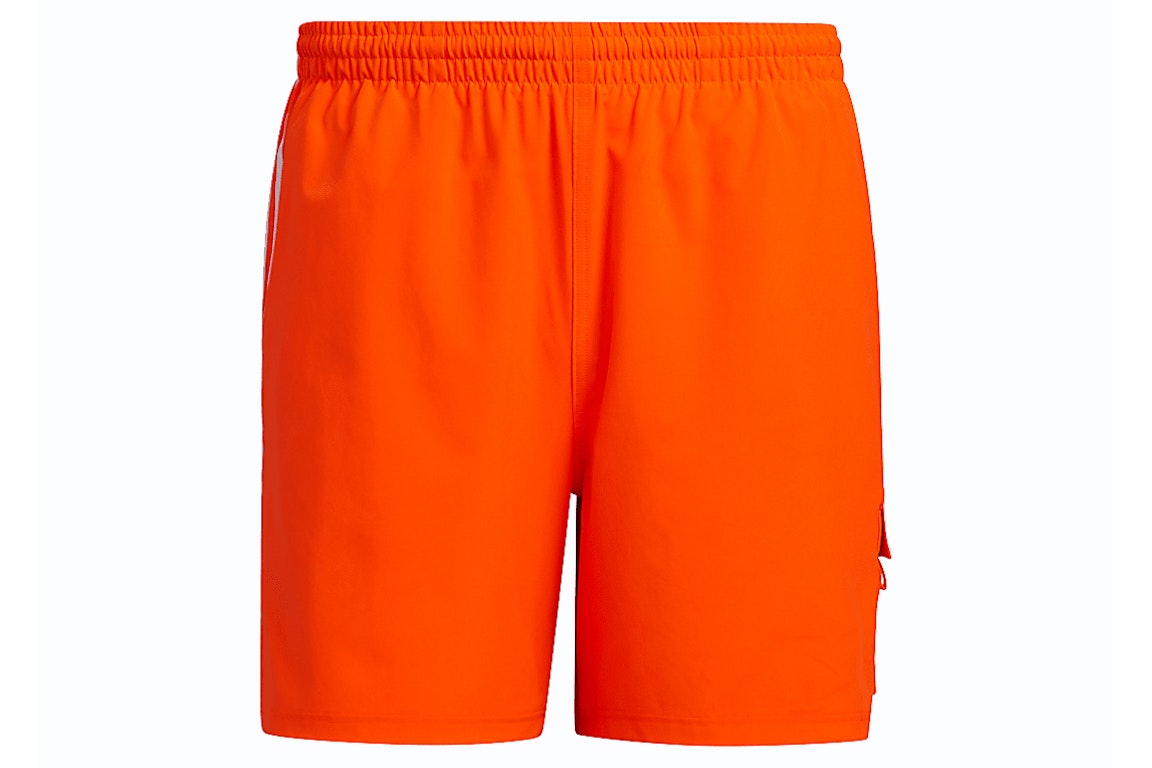 Pre-owned Adidas Originals Adidas Ivy Park Swim Trunks (mens) Solar Orange