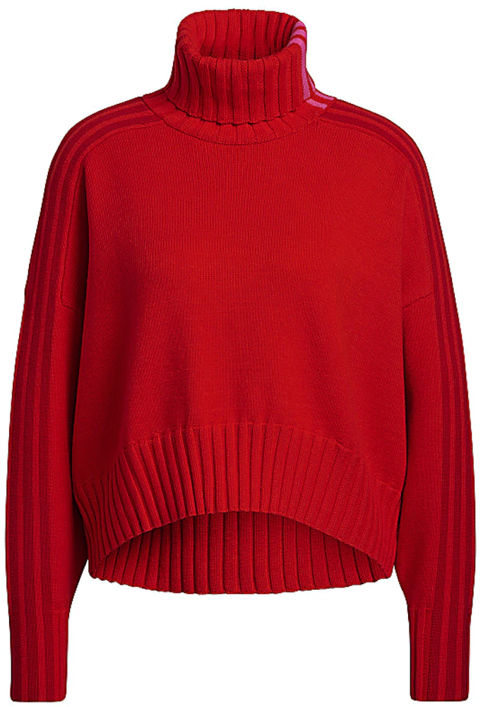 adidas Ivy Park Turtleneck Crop Sweater Red - SS22 - US