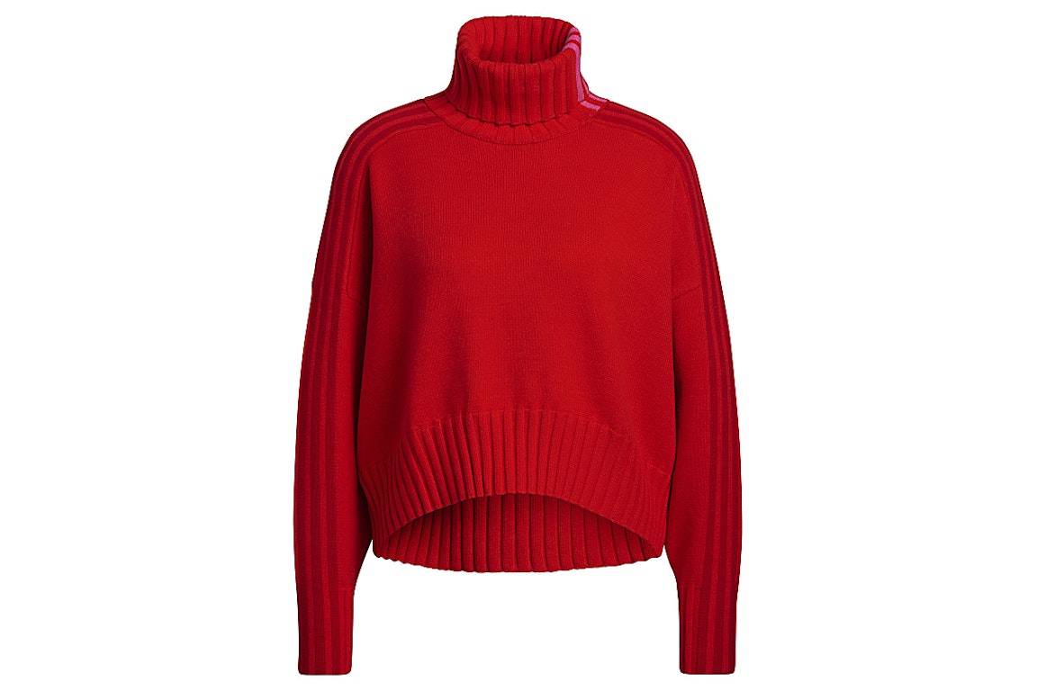 Pre-owned Adidas Originals Adidas Ivy Park Turtleneck Crop Sweater Red