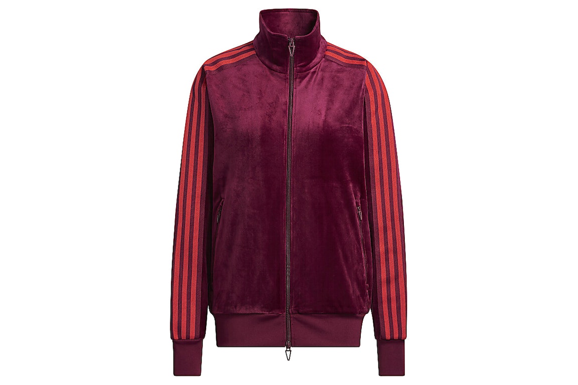 Pre-owned Adidas Originals Adidas Ivy Park Velour Track Jacket (all Gender) Cherry Wood