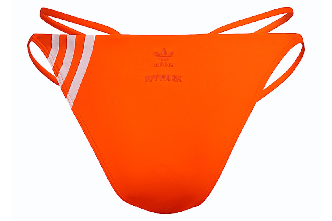 Pre-owned Adidas Originals Adidas Ivy Park Wrap Bikini Bottom Solar Orange