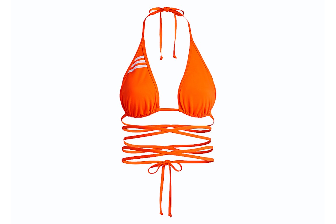 Pre-owned Adidas Originals Adidas Ivy Park Wrap Bikini Top (plus Size) Solar Orange