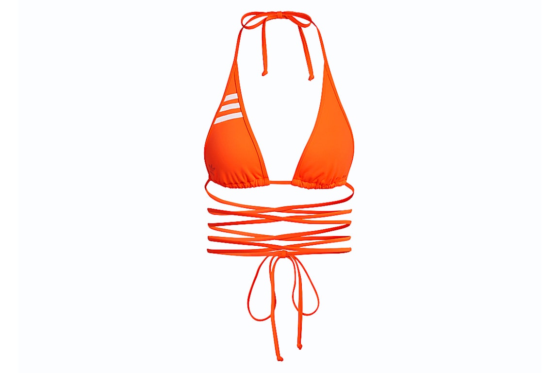 Pre-owned Adidas Originals Adidas Ivy Park Wrap Bikini Top Solar Orange