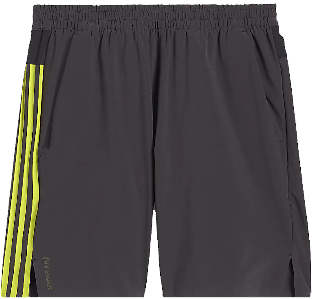 adidas Ivy Park x Peloton Crinkle Nylon Shorts Black/Shock Lime Men's -  FW21 - US