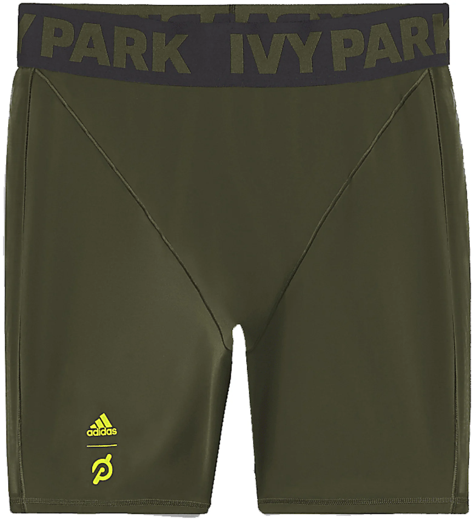 adidas Ivy Park x Peloton Cycling Shorts (Plus Size) Focus Olive/Black/Shock  Lime - FW21 - GB