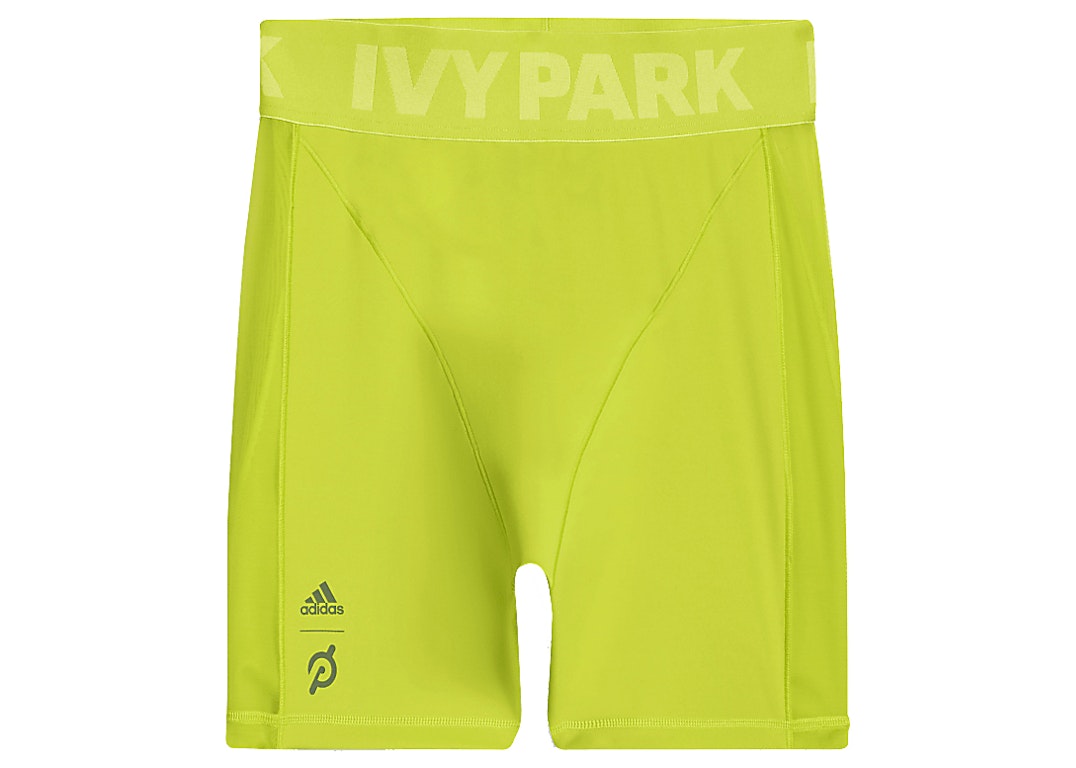 Pre-owned Adidas Originals Adidas Ivy Park X Peloton Cycling Shorts Shock Lime/magic Beige