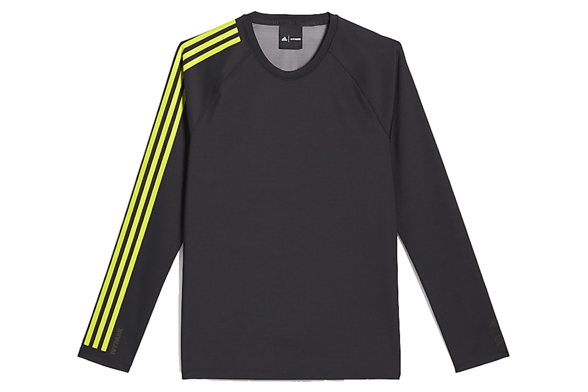 Pre-owned Adidas Originals Adidas Ivy Park X Peloton Long Sleeve T-shirt Black/shock Lime