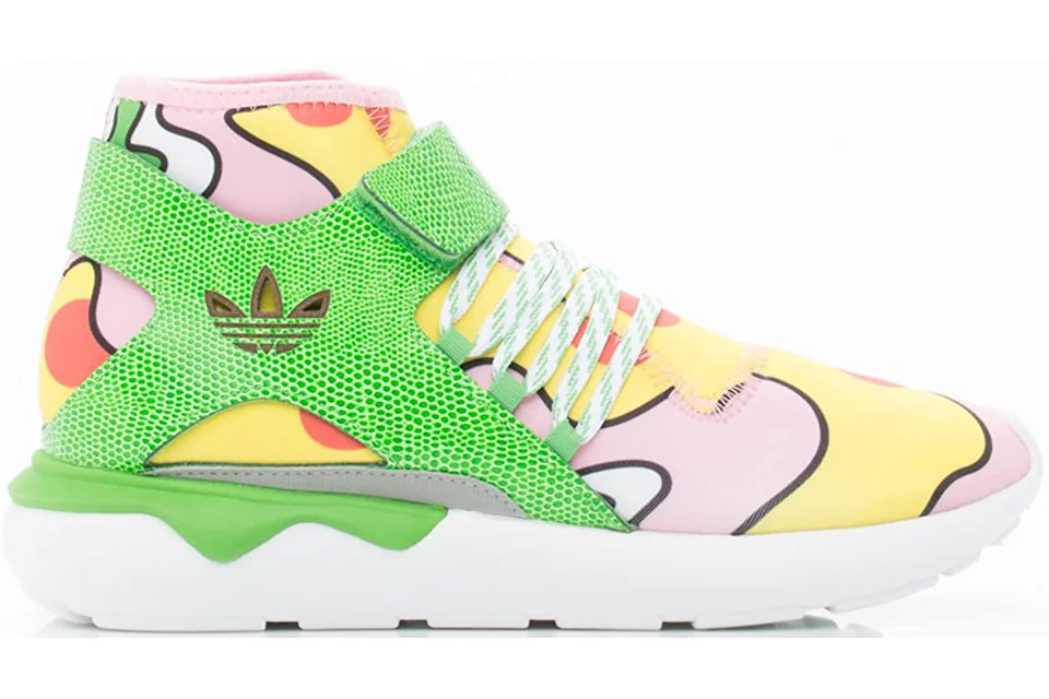 Adidas tubular radial sale pink and green