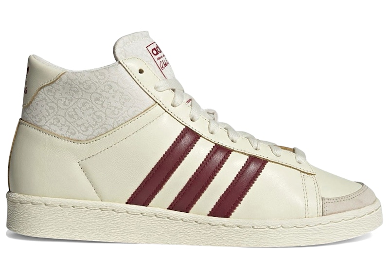 Men's Adidas Jabbar Hi Spanish Football Federation Sneakers in Cream/Red (KJ1249)