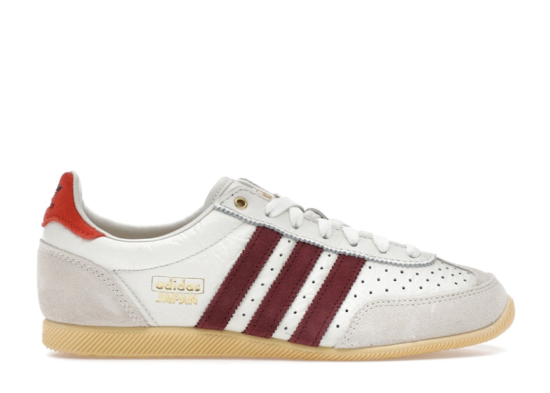★adidas★ Japan Cream White Ruby Adidas Originals Women's JAPAN Shoes in Cream White / Silver