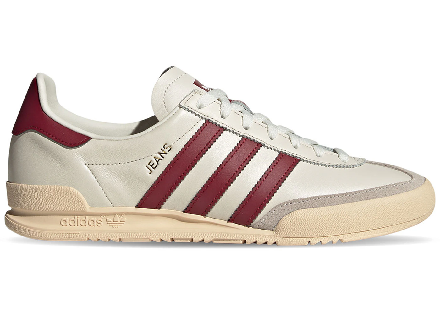 adidas Jeans Chalk White Collegiate Burgundy Men's GY7437 US