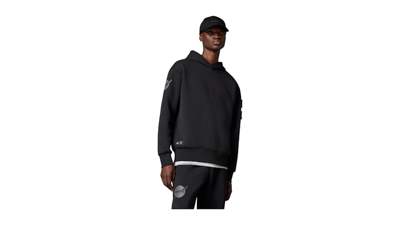 Pre-owned Adidas Originals Men's Adidas Juventus Nasainspired Seasonal Doubleknit Hoodie In Black
