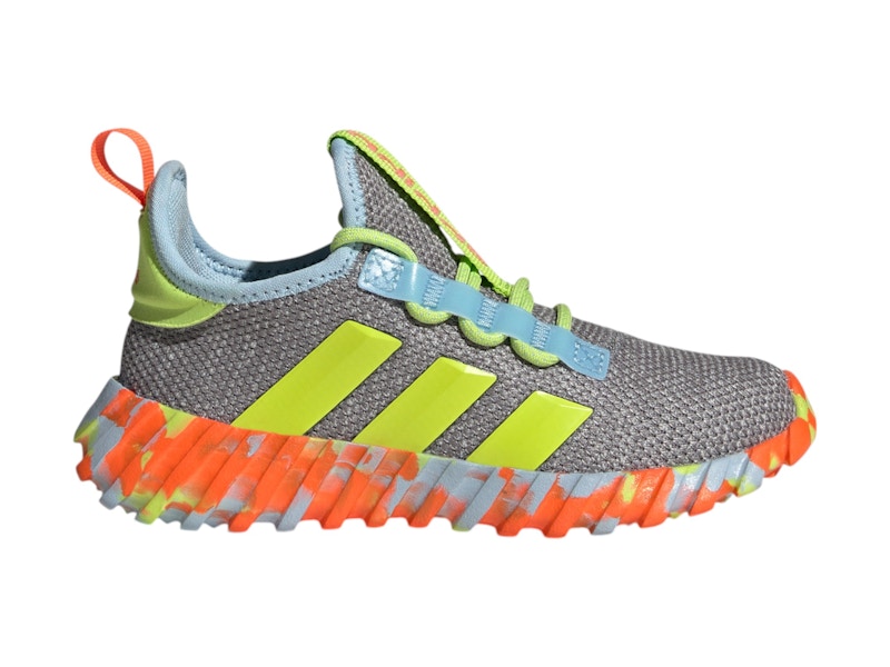 Pre-owned Adidas Originals Kaptir Flow Grey Sneakers In Grey Two/solar Slime/clear Sky Blue