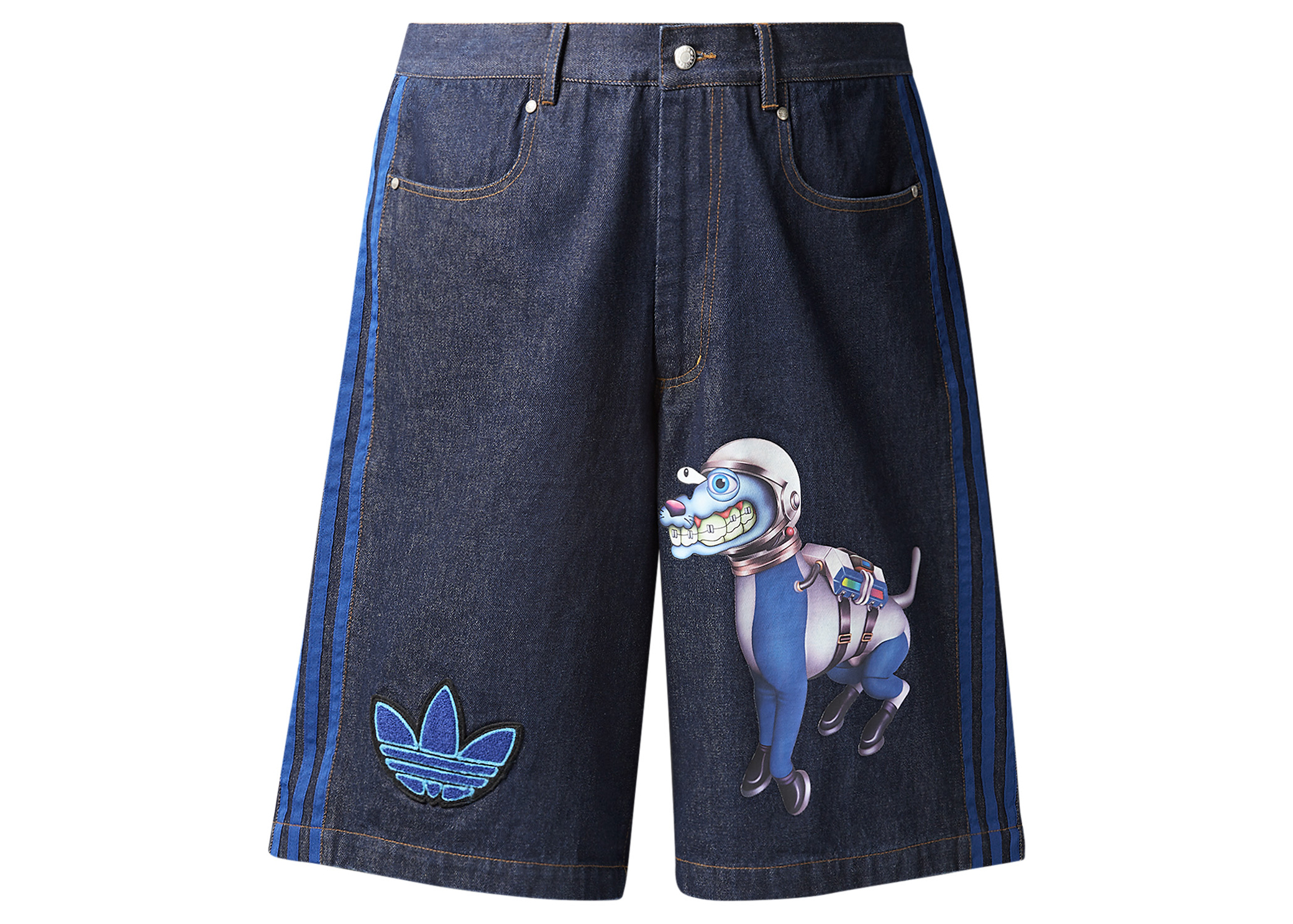 adidas Kerwin Frost Lakeith Space Dog Denim Shorts Blue
