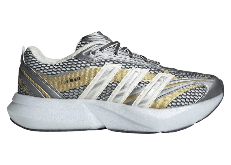 Pre-owned Adidas Originals Lightblaze Glow (women's) Sneakers In Core White/silver Metallic/matte Gold