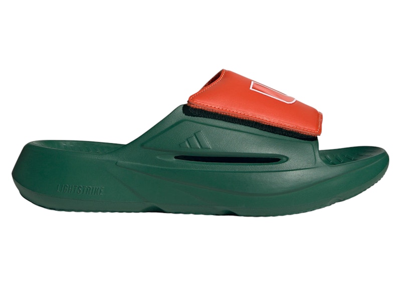 adidas NCAA x Lightblaze Slide 'Miami Hurricanes' | Green | Men's Size 7 - IH7117
