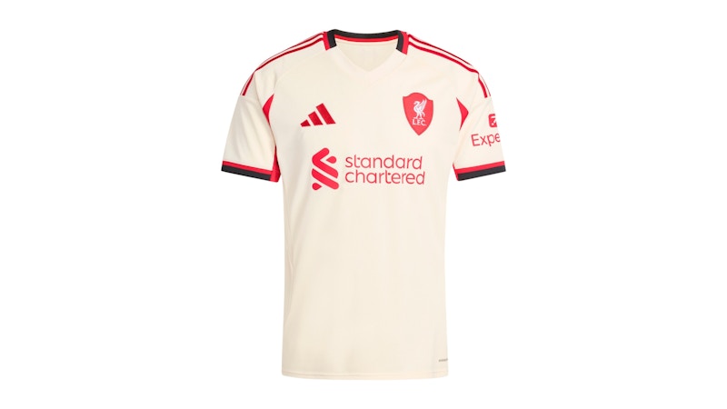 adidas Liverpool FC 2025/2026 Away Jersey Wonder White メンズ