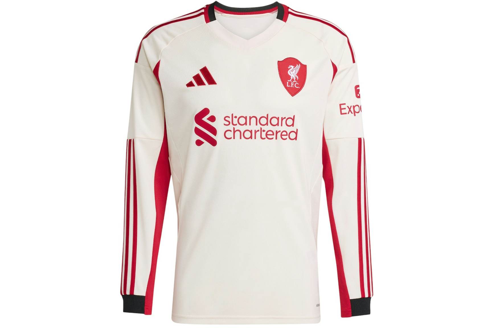 adidas Liverpool FC 25/26 Long Sleeve Away Jersey Wonder White - FW25 - US