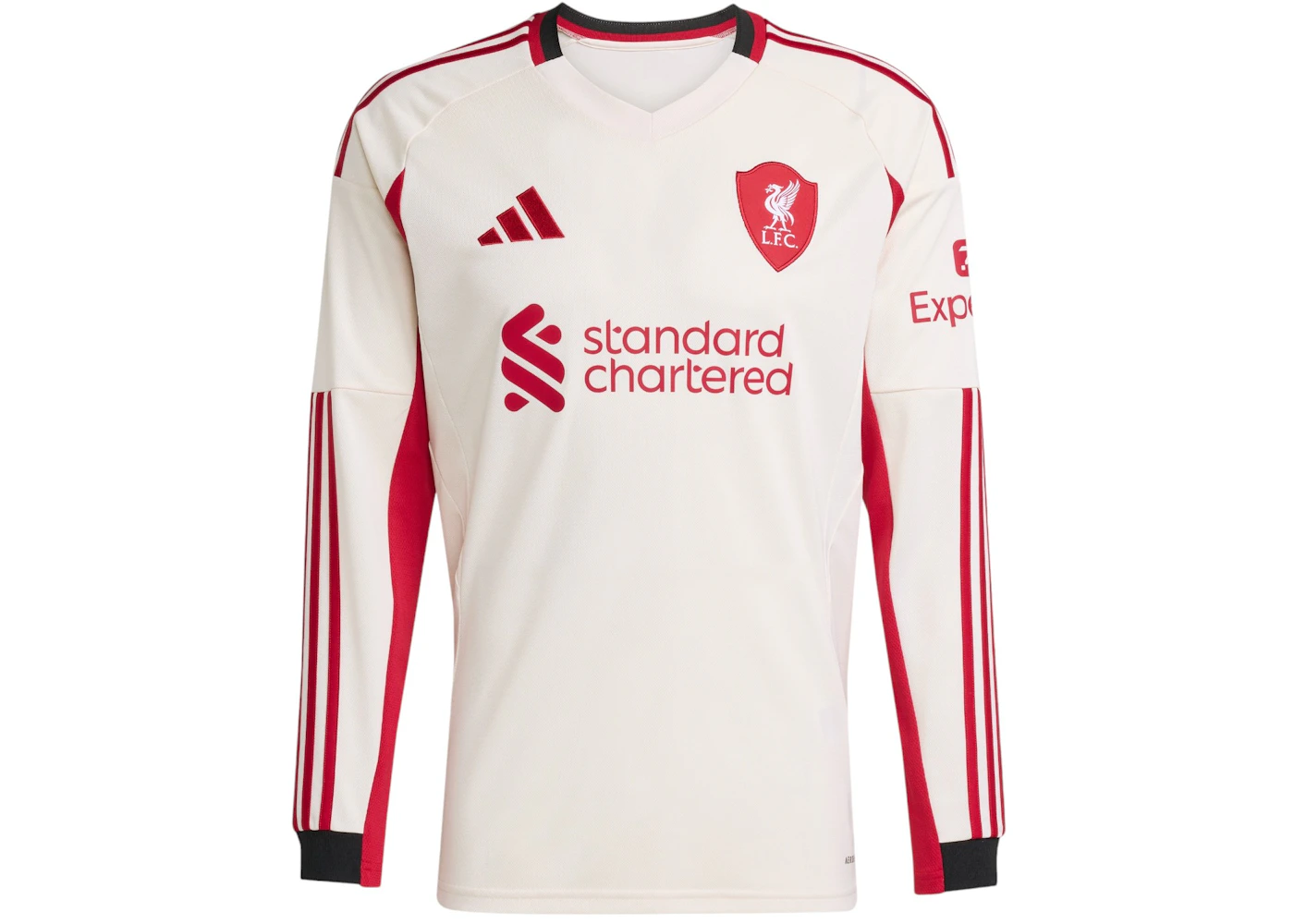 adidas Liverpool FC 25/26 Long Sleeve Away Jersey Wonder White