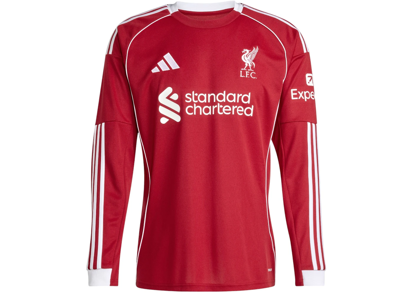adidas Liverpool FC 25/26 Long Sleeve Home Jersey Strawberry Red - FW25 ...