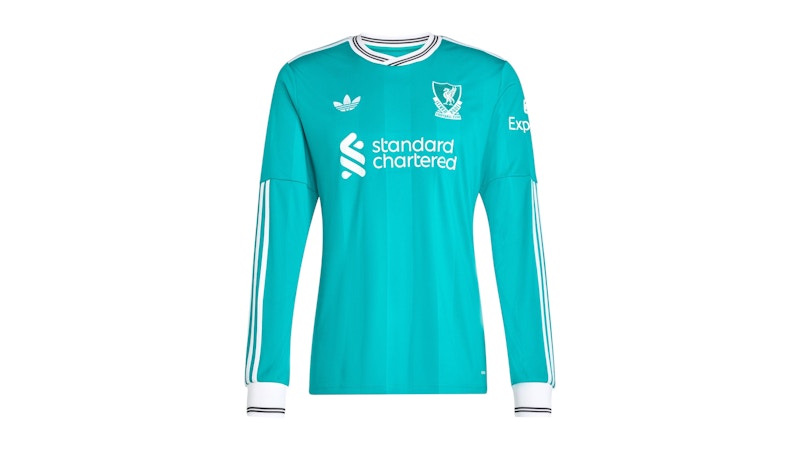 adidas Liverpool FC 25/26 Long Sleeve Third Jersey Sea Green