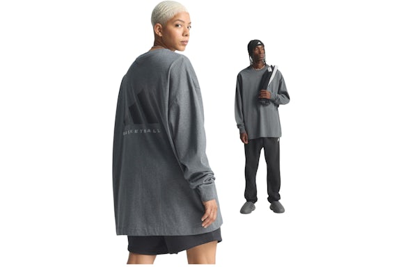 adidas Long Sleeve Tee Dark Grey Heather