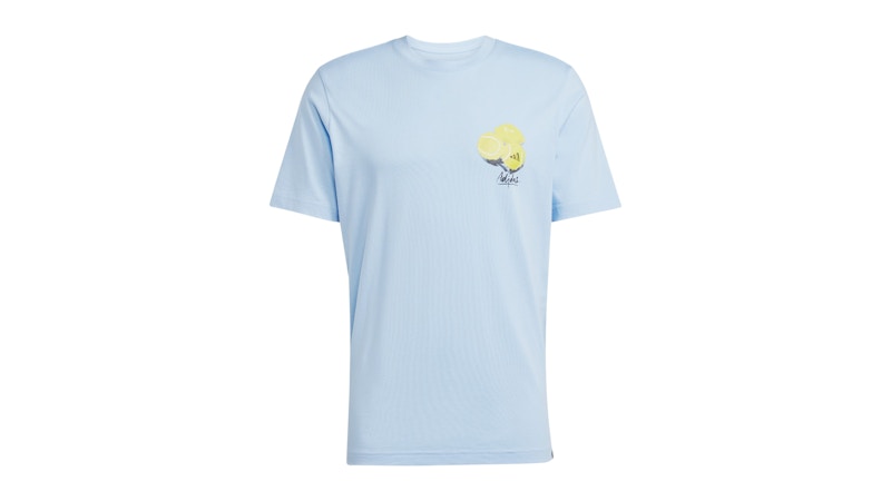 adidas Lounge Still Life Lemons Graphic Tee Glow Blue Men's adidas Lounge Still Life Lemons Graphic Tee Glow Blue Men's