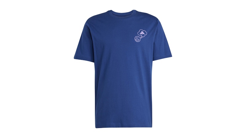 adidas Lounge Verbiage Circle Graphic Tee Dark Blue メンズ