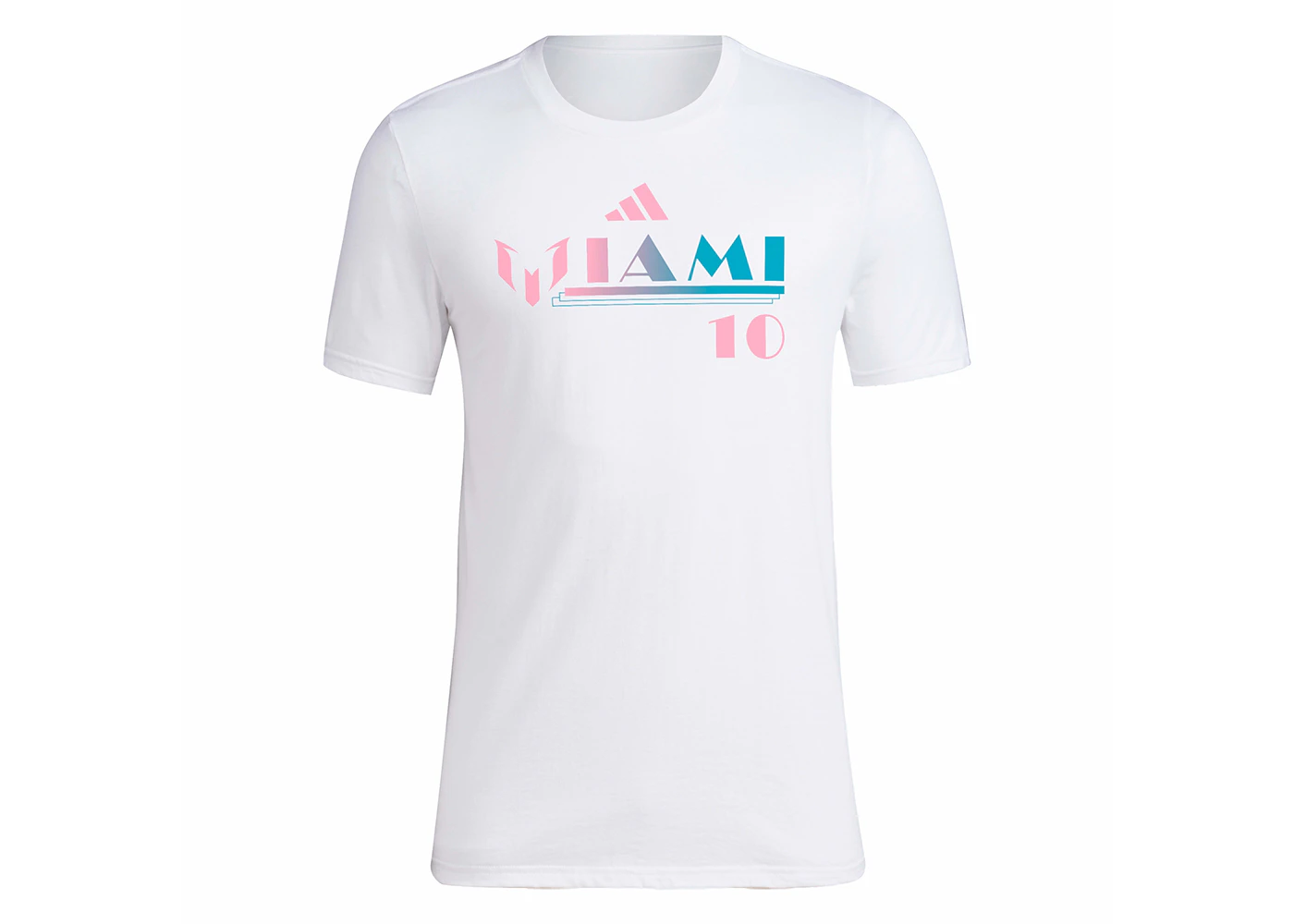 adidas MIAMI Graphic Tee White Men's - SS24 - US