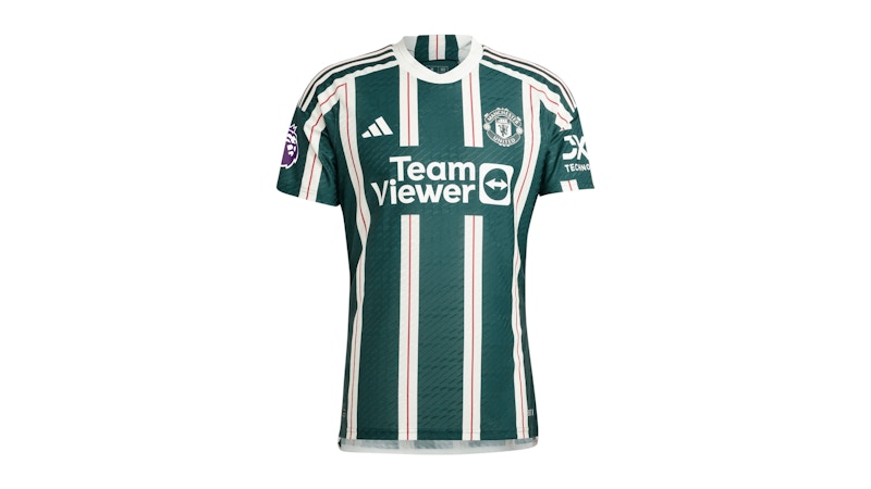 adidas Manchester United 2023/24 Away Authentic Jersey Green Men's