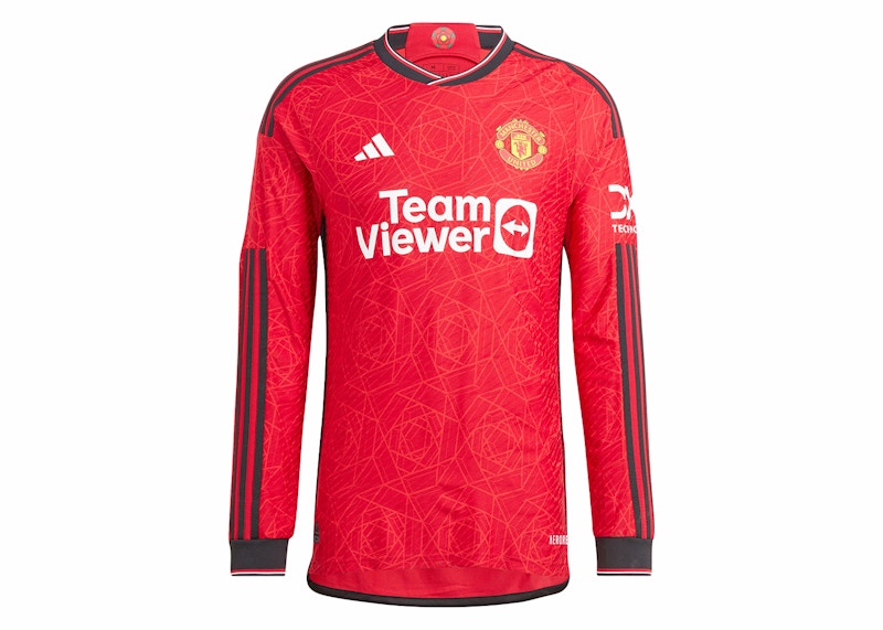 adidas Manchester United 23 24 Camiseta de Local Manga Larga Team Collegiate Rojo Hombre SS24 US