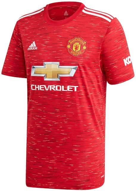 adidas Manchester United Home Shirt 2020-21 Jersey Red Men's - US