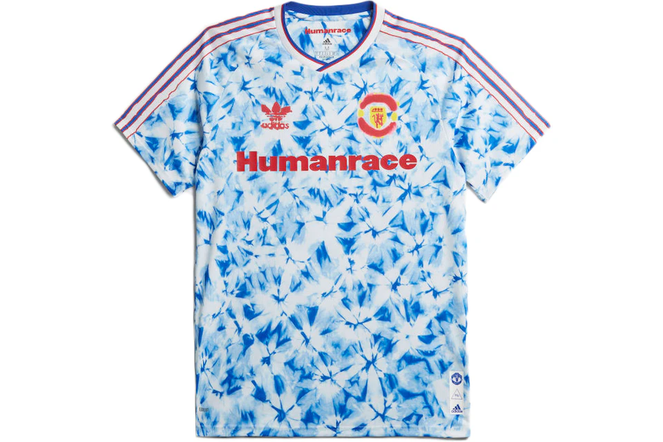 adidas Manchester United Human Race Jersey White/Bold Blue