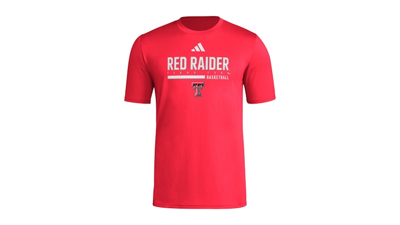 adidas Mens Short Sleeve Pregame T-Shirt Team Power Red Ncaa-Txt