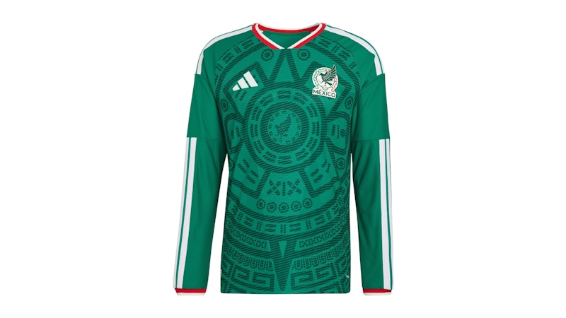 adidas Mexico 2026 Home Authentic Long Sleeve Jersey Bold Green