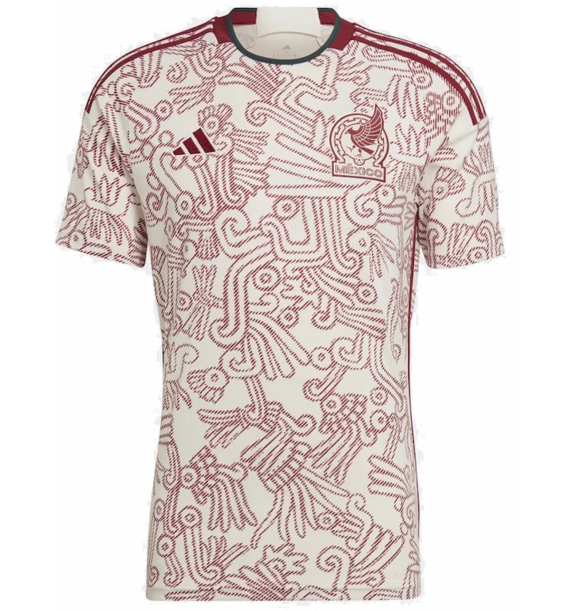 Adidas Mexico Soccer Jersey White Adidas 2022-23 Mexico Away Long