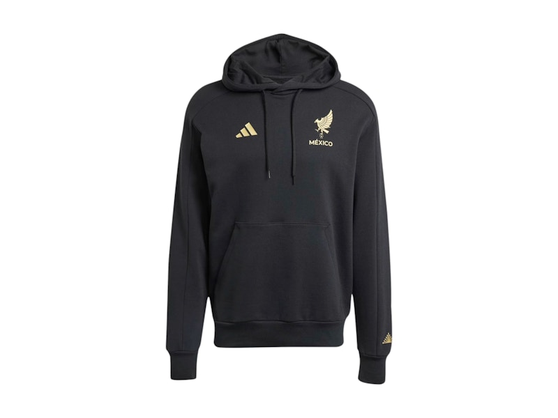 Men's Adidas Mexico Gold DNA Hoodie in Black