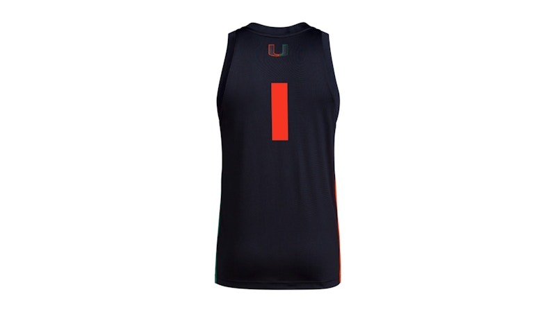 adidas Miami Hurricanes Crew Neck Sleeveless Replica Jersey Black Men's - US