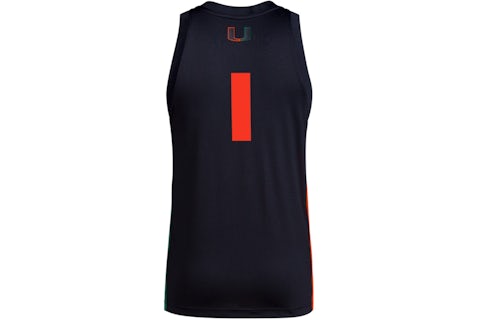 adidas Miami Hurricanes Crew Neck Sleeveless Replica Jersey Black Men's - US adidas Miami Hurricanes Crew Neck Sleeveless Replica Jersey Black Men's - US