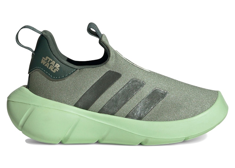 Pre-owned Adidas Originals Monofit Slipon Star Wars The Mandalorian Sneakers In Silver Green/legend Ivy/mist Jade In Multi