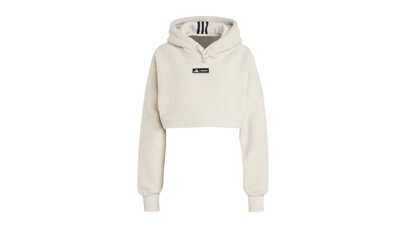 Pre-owned Adidas Originals Women's Adidas Moon Boot Cropped Hoodie In Bliss