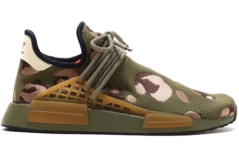 adidas NMD HU Pharrell Animal Print Olive Men's HQ9148 US