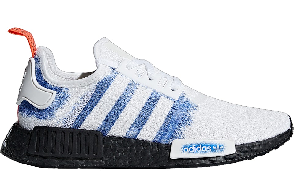 Nmd stencil deals white and blue