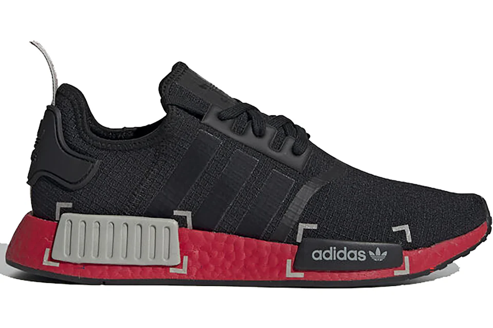 adidas NMD R1 Black Grey Scarlet