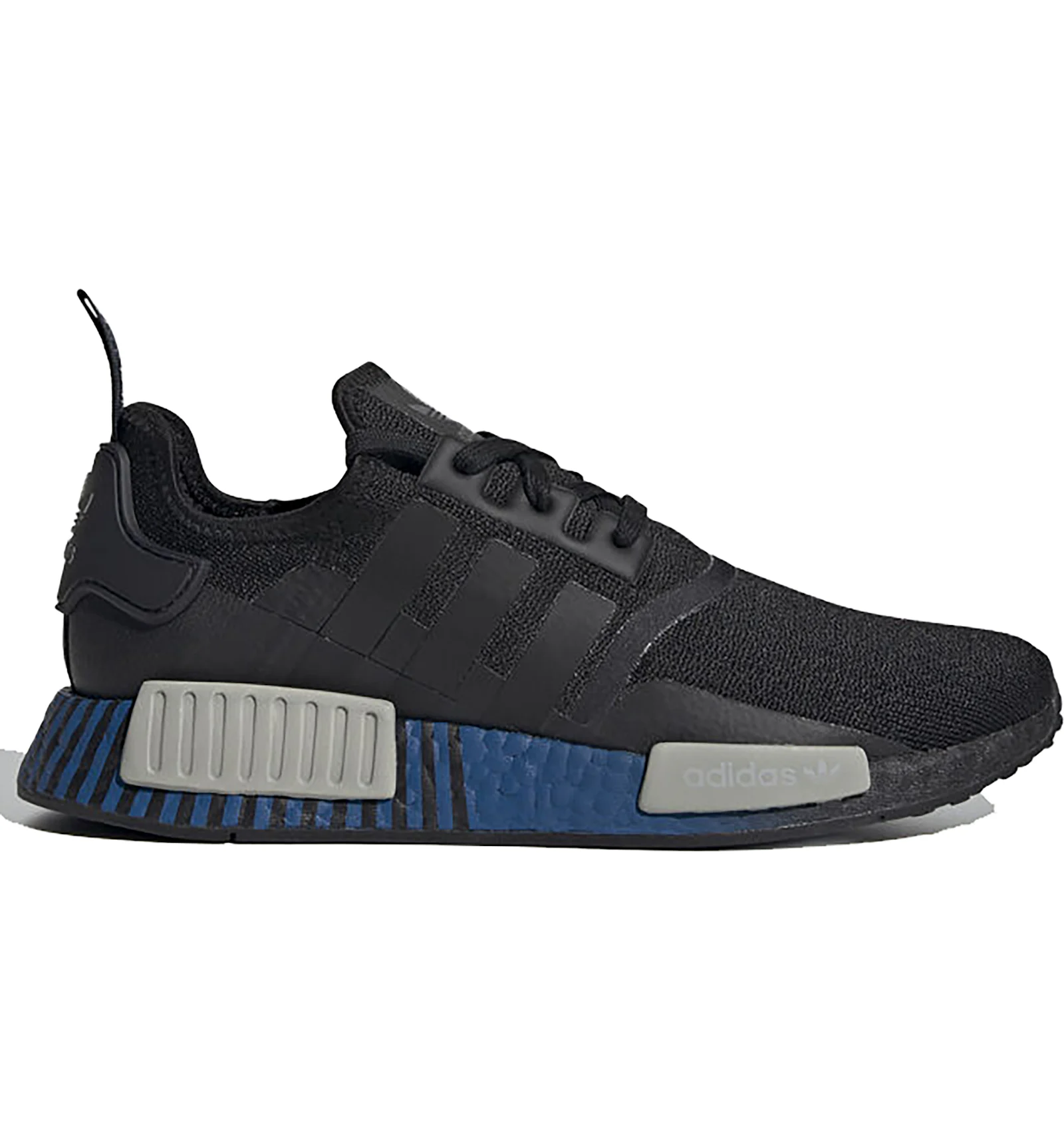 adidas NMD R1 Black Metal Grey Lush Blue