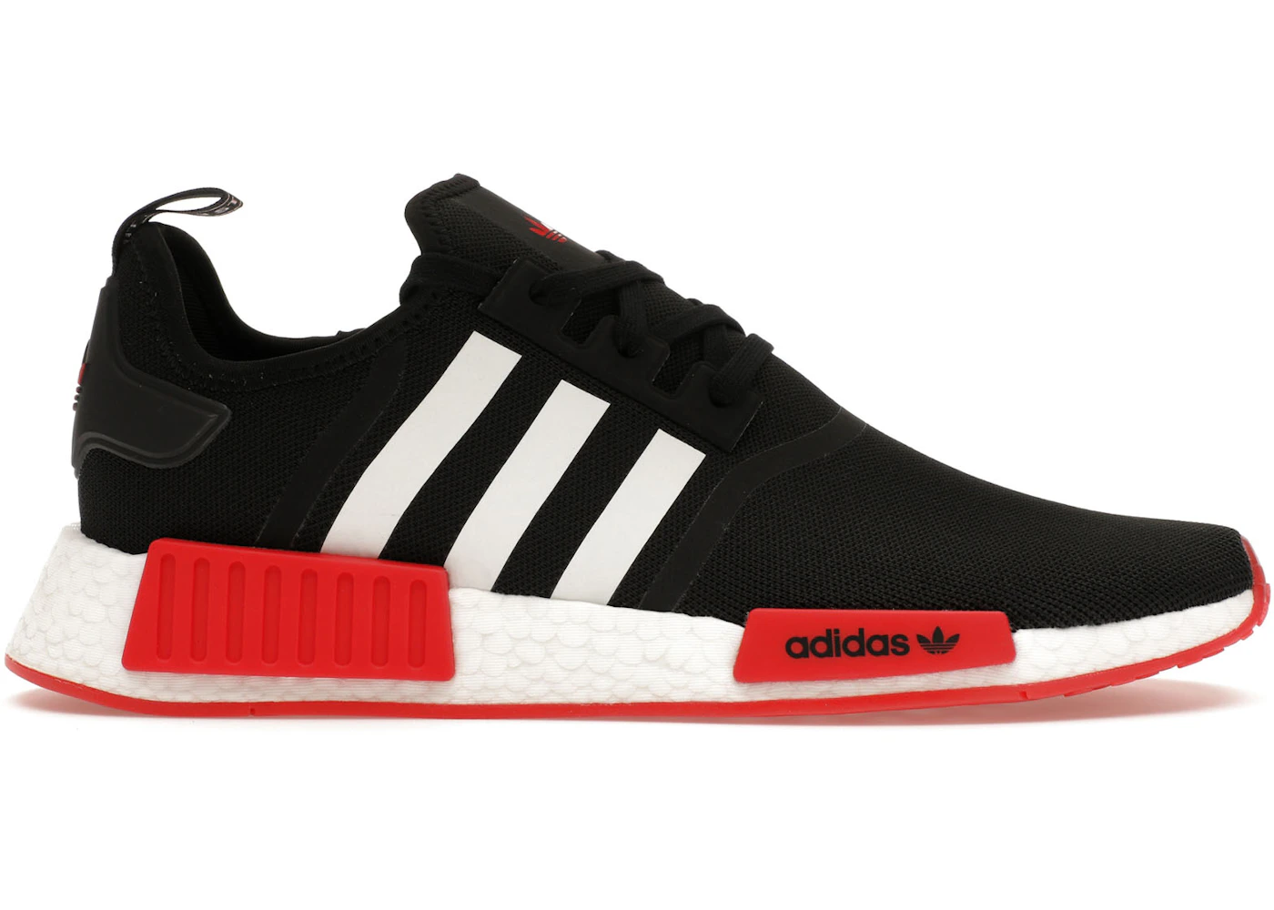 adidas NMD R1 Black Vivid Red White Men's - GW1620 - US