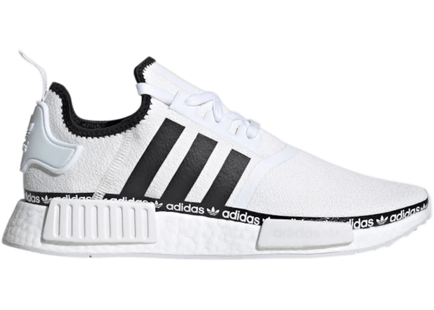 adidas NMD R1 Cloud White Logo Strip Men's FV8727 US