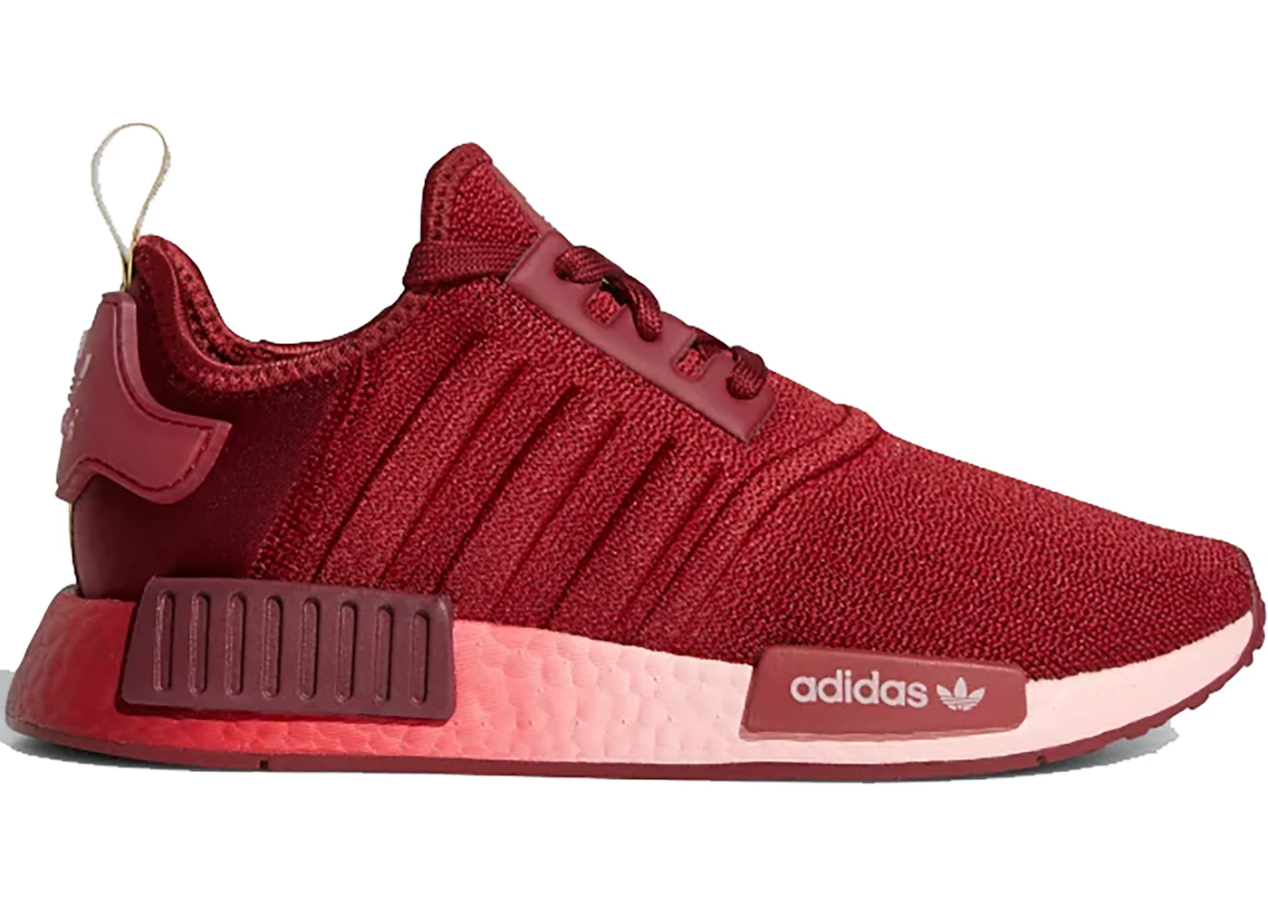 adidas NMD R1 Collegiate Burgundy Glow Pink Women s FZ4631 US