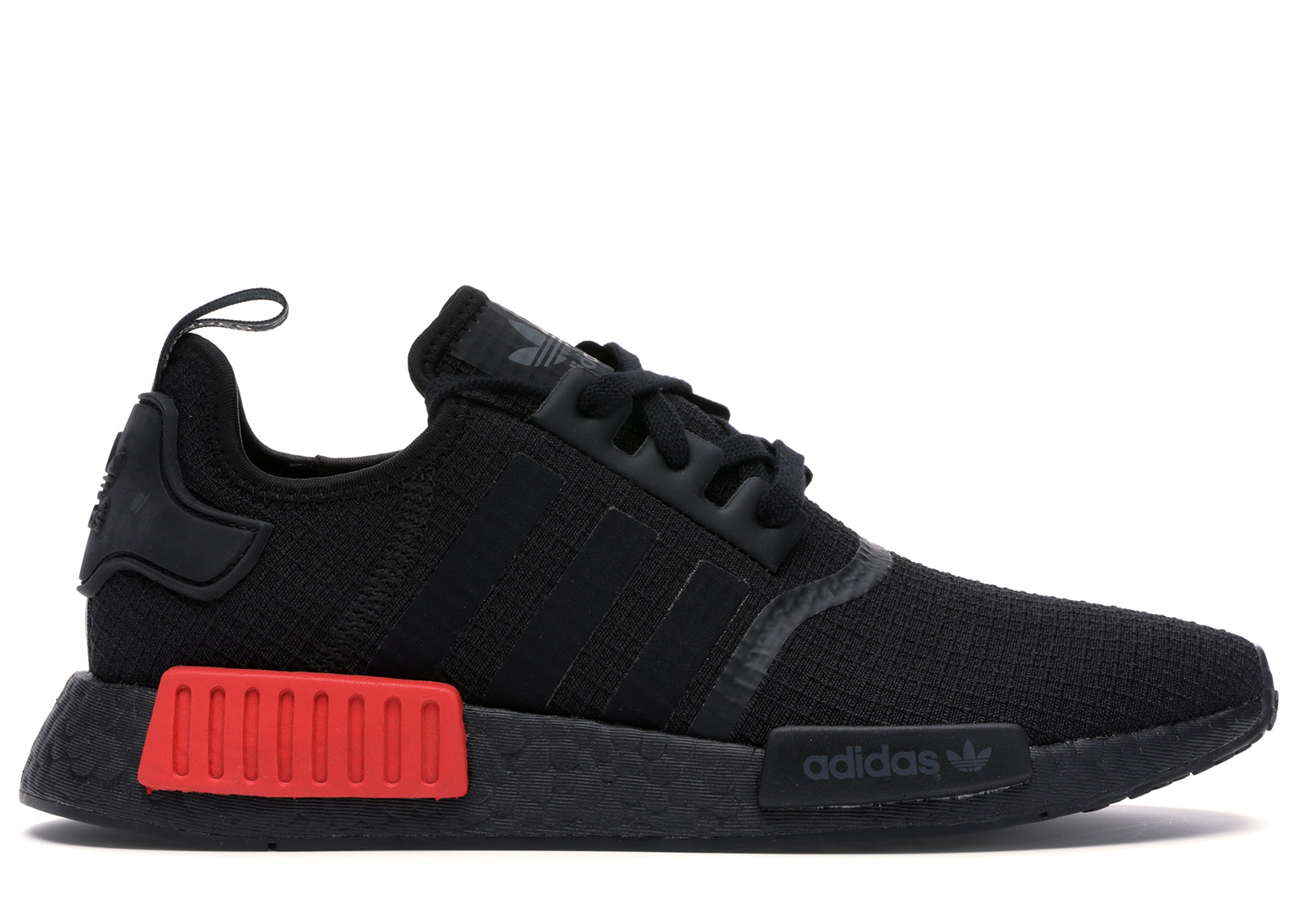 black nmds with red